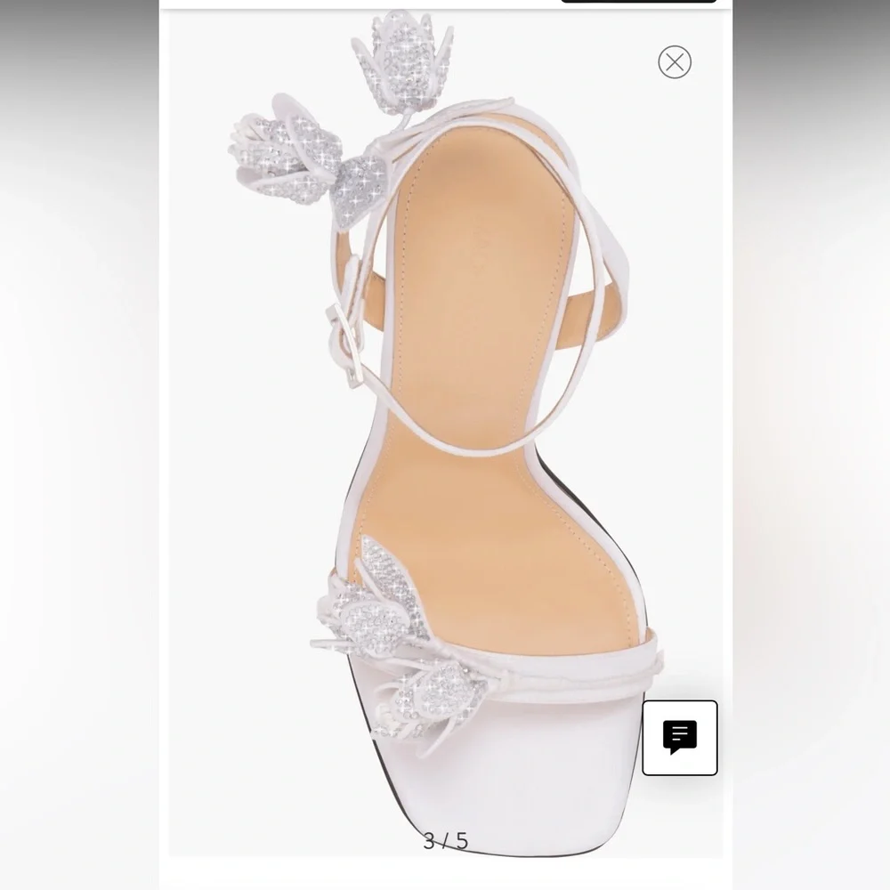Mach & Mach wonder tulip slingback sandal - white - 38.5 - Picture 3 of 7